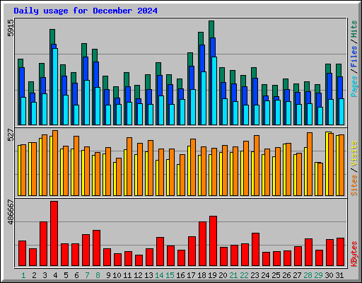 Daily usage for December 2024