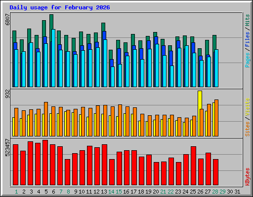 Daily usage for February 2026