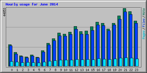 Hourly usage for June 2014