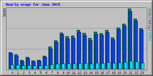 Hourly usage for June 2015