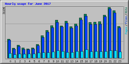 Hourly usage for June 2017