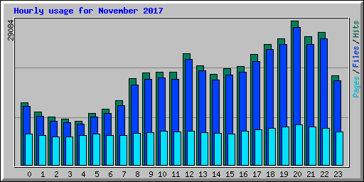 Hourly usage for November 2017