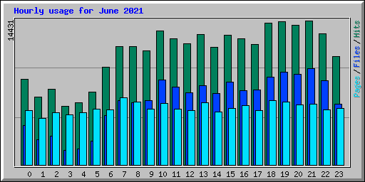 Hourly usage for June 2021