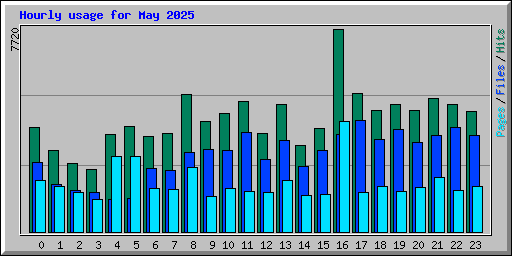 Hourly usage for May 2025