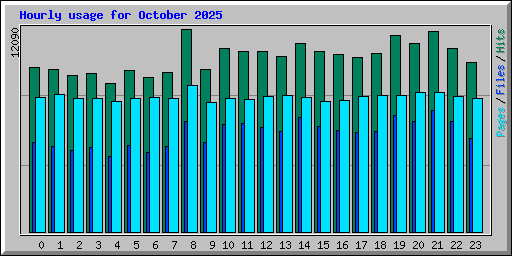 Hourly usage for October 2025