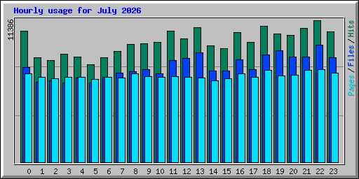 Hourly usage for July 2026